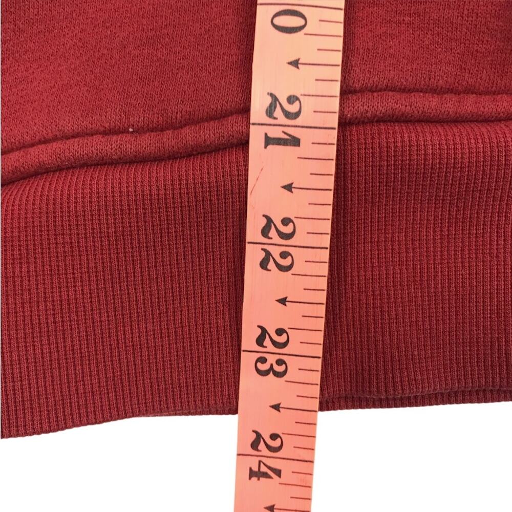 LULULEMON Scuba Hoodie Light Cotton Fleece Sz 8 Red Everyday Travel Comfort - Picture 12 of 12